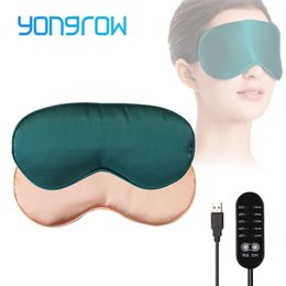 Masques de sommeil Yongrow USB Chauffé Absinthe Sleeping Eye Mask Ultra Doux SkinFriendly Patch Contrôle de la Température Silk Warm Treatment 230626