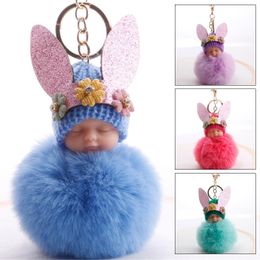 Slapen Baby Pluche Doll Sleutelhanger Hanger Baby Shower Kids Toy Gepersonaliseerde Gift Best Wish Gifts For Lovers Friends Party Gunsten