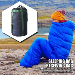 Slaapzak opbergtas klassieke delicate camping slaapzak compressie spul sack vrije tijd hangmat opslagpakketten 240518