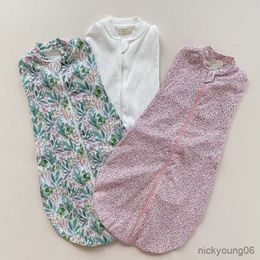Sacs de couchage 5 couleurs nouveau-né bébé filles garçons sac 0-6M imprimé floral/couleur unie fermeture éclair R230614