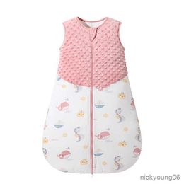 Sacs de couchage automne hiver bébé sac coton couette nouveau-né nourrissons Minky portable couverture sommeil nid R230614