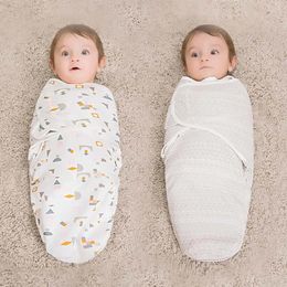Sacos de dormir Bebés nacidos Baby Swaddle Wrap lope 100% algodón 06 meses Manta Swaddling Sleepsack 231128