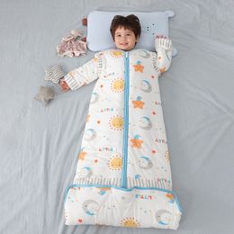 Sacs de couchage Sac pour bébé Manches détachables Couverture portable Chaud Bébé Organique Enfant en bas âge Sleepsack Literie ick Quilt 0 12 ans 230826