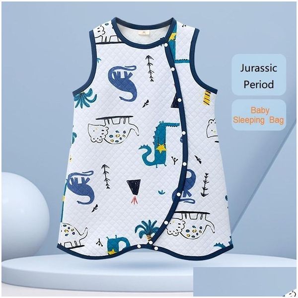 Bacs de dormir Baby Slee Bag Vest Cartoon Infantil String Spring Summer Algodón Saco de sueño Sack Kids Slaapzak Camino Pajama