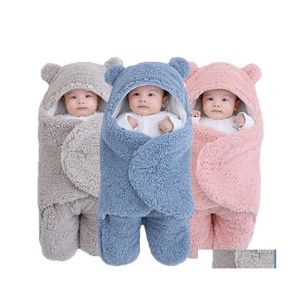 Slaapzakken Baby Slee Trasoft Fluffy Fleece Geboren ontvangen Dekens Infant Boys Girls kleding Kinderdagverblijf Swaddle 29 Drop Delivery Dhee9