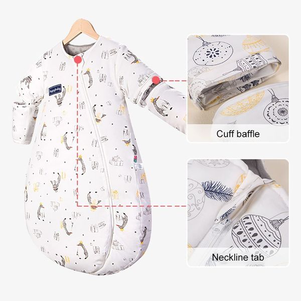 Sacs de couchage bébé sac de couchage bulle manche détachable bébé sac de couchage étoile imprimement anti-coup de pied quilt hiver chaud pyjamas pour enfants 230407