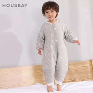 Sleeping Bags Baby Sleeping Bag Cute Flowers Print Toddler Sleepwear Walk Play Pajamas 2.5Tog Thick Winter Keep Warm Sleepsack 1-4 Years 231031