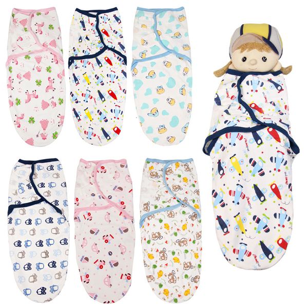 Bolsas de dormir Bebé Swaddle Manta Wrap Soft Cotton Swaddling Saco para bebé nacido 0 3 M Bolsa de dormir transpirable 230826