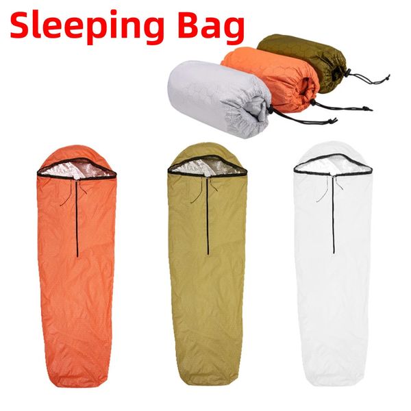 Sacos de dormir Bolsa impermeable ligero térmico emergencia supervivencia manta camping senderismo actividades al aire libre 231202