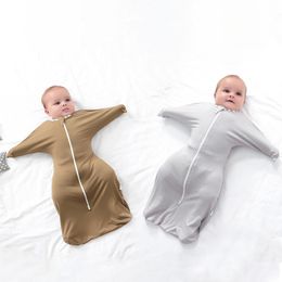 Sacos de dormir Fibra de bambú Saco de dormir para bebés Nacido en el verano Saco de dormir Antichoque Bufanda para envolver al bebé Confort Saco de dormir nacido Ropa de dormir 230628