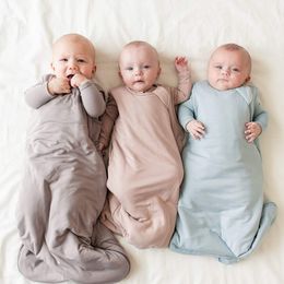 Slaapzakken Bamboevezel Baby Zomer Slaapzak Zachte Comfortabele Rits Baby Baby Born Slaapzak Mouwloze Slaapzakken voor Kinderen 230308