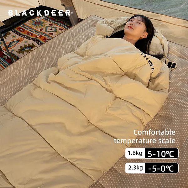 Sacs de couchage BLACKDEER voyage en plein air sac de couchage en coton anhydre d'urgence adulte automne sale chaud adulte Camping simple couette Portable 231025