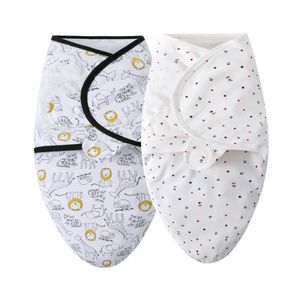Sacs de couchage né Swaddle Wrap coton bébé recevant une couverture literie dessin animé mignon sac pour bébé pendant 06 mois 230613