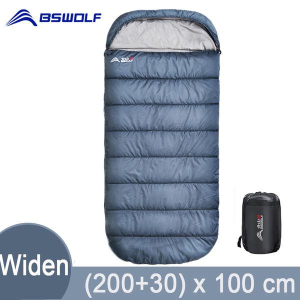 Sacs de couchage BSWolf grand Camping sac de couchage léger 3 saisons ample élargir sac longue taille pour adulte repos randonnée pêche 230825