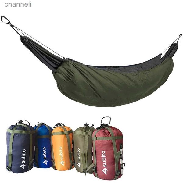 Sacos de dormir Hamaca para acampar Underquilt Saco de dormir portátil Hamaca Térmica debajo de la manta Hamaca Accesorio de aislamiento para acampar YQ231130