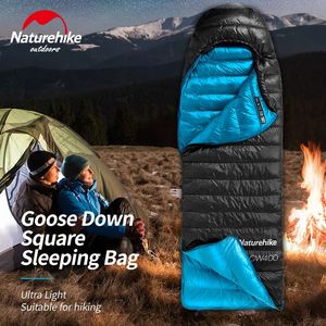 Sacs de couchage CW400 sac de couchage carré en duvet d'oie ultra léger camping randonnée hiver épaissir chaud 231128