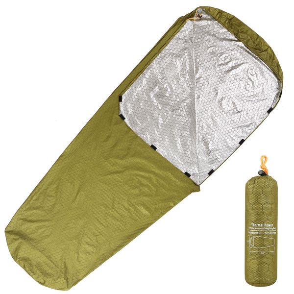 Sacos de dormir Saco de dormir de emergencia Ligero Impermeable Térmica Manta de emergencia Equipo de supervivencia para acampar al aire libre Senderismo Mochilero 230621
