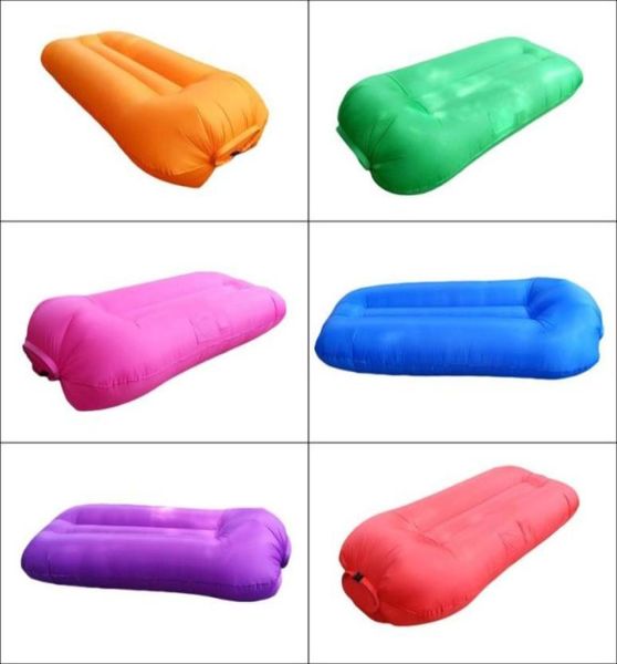 Bolsas de dormir Bolsa de aire inflable rápido Portátil Lazy Outdoor Camping Sofá Cama de playa para viajes Senderismo Picnics7293245