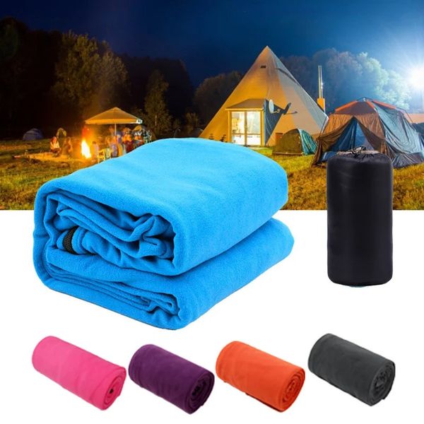 Sacos de dormir Saco de dormir de lana para acampar al aire libre, tienda de campaña, cama, forro polar térmico suave portátil, accesorios deportivos, manta para siesta, a prueba de suciedad 231018