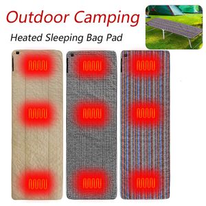 Sacs de couchage Coussin de sac chauffant Tapis de chargement USB Garder au chaud Matelas isolant pour camping en plein air Randonnée 230922