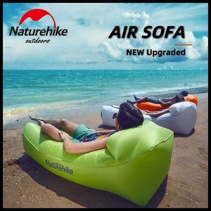 Sacs de couchage Canapé gonflable extérieur portable air canapé soleil chaise longue gonflable chaise gonflable sac paresseux banane lit d'air pouf 230919