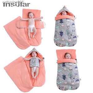 Sacos de dormir Saco de dormir insular para bebé, saco de dormir de algodón con dibujos de animales para recién nacido, sobres para silla de ruedas para niños de 1 a 3 añosL231225