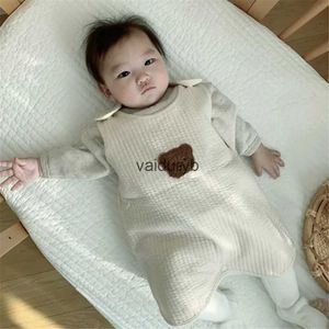 Slaapzakken Koreaanse stijl babyslaapzak Beer Baby's Slaapzakken Nachtkleding voor pasgeboren jumpsuit Peuter Kinderkleding Jongen en meisjes Nieuw Bornvaiduryb