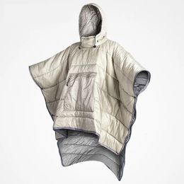 Sacs de couchage Paresseux manteau sac de couchage unisexe Portable facile à ranger en plein air imperméable Camping chaud couchage couette hiver voyage Poncho 231025