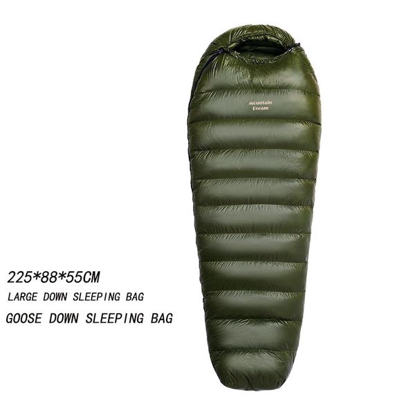 Bolsas de dormir Mountaindream grande al aire libre calidez para adultos viaje de camping portátil mamá bolsa de plumas de ganso 231128