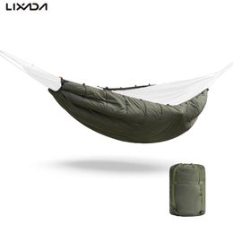 Sacs de couchage Hamac multifonctionnel sous-couette hiver chaud sous couverture Poncho avec sac de rangement pour camping randonnée sac à dos 230909