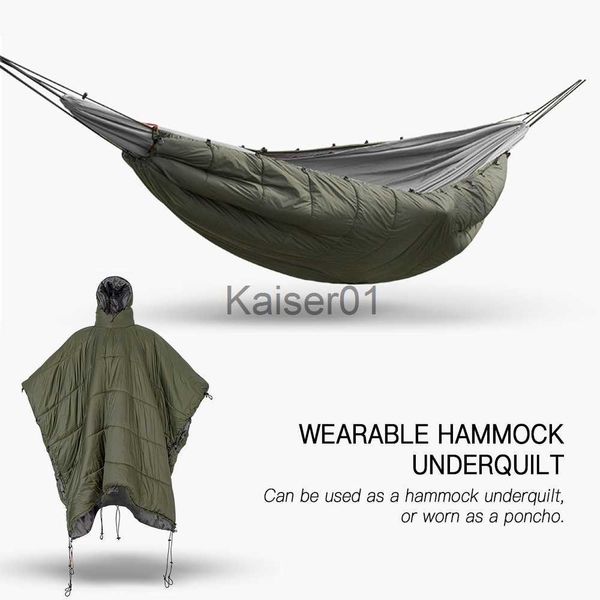 Sacos de dormir Hamaca multifuncional Underquilt Saco de dormir Invierno Cálido Hamaca debajo de la manta Poncho Camping Viaje Columpio con bolsa x0902