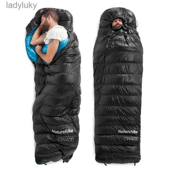 Sacs de couchage naturehike CW400 sac hiver léger en duvet d'oie ultraléger imperméable randonnée Camping QuiltL240112