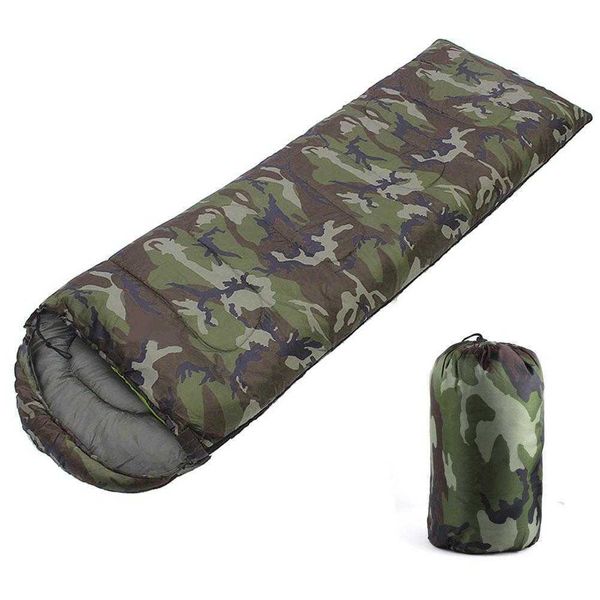 Sacs de couchage Nouvelle vente Sac de couchage de camping de coton de haute qualité 15 Sac de couchage de style enveloppe à 5 degrés ou camouflage Sacs de couchage T221022