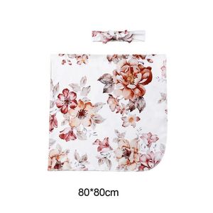 Sacs de couchage nouveau-né bébé lange d'emmaillotage coton doux infantile nouveau bandeau ensemble couverture