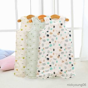 Sacos de dormir Recién nacido Niño Niña Sin mangas Bolsa de bebé Dormir Lindo Algodón orgánico Cálido Niños Saco de dormir 0-3 años R230614