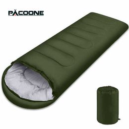 Slaapzakken Pacoone 4 seizoen warme koude ultralicht backpacken slaapzak lichtgewicht compacte campinguitrusting T2221022