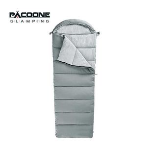 Sacs de couchage PACOONE Enveloppe Coton À Capuche Camping En Plein Air Chaud Tente Hydrofuge Épissé Nouveau T221022