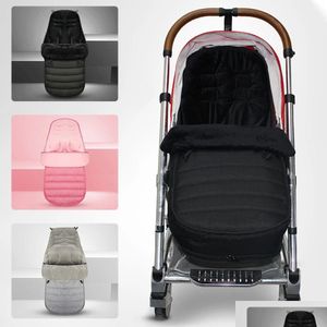 Slaapzakken Slee Baby Stroller Tas Geboren winddichte kussen Footmuff Pram Sleepsacks Infant Winter Cart Slaap Zak Auto voor baby's Dr Dhtfl