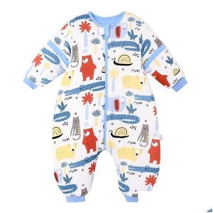 Slaapzakken Slee Baby Warm Kcked Door Herfst Winter Verdikking 1-5 Jaar Oude Katoenen Kindertas R230614 Drop Delivery Kids Moederschap Dhtna