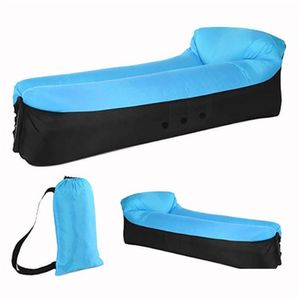 Sacs de couchage Slee canapé gonflable coussin caméra Air tente de lit Sac de lit de plage paresseux matelas pliant chaise jardin meubles d'extérieur dro dro dhovc