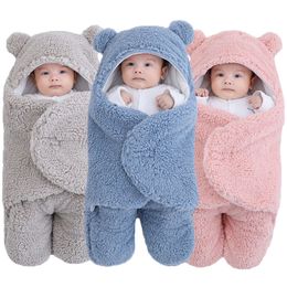 Sacs de couchage doux né bébé Wrap couvertures sac enveloppe pour sac de nuit épaissir pour bébé 0 9 mois 230909