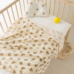 Schlafsäcke Sommer Musselin Baumwolle Swaddle Decke für geborene Bettwäsche Dünne Bettdecke Born Baby Artikel Kinderwagen Decken 230923