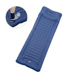 Sacs de couchage Super confortable coussin de camping en plein air matelas gonflable oreillers tapis d'air ultraléger pompe de gonflage intégrée voyage randonnée 230922