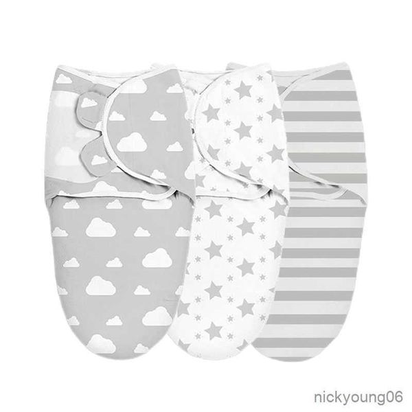 Sacs de couchage Swaddle Blanket Baby Girl Boy Easy Pack ajustable Infant Sleep Wrap Newborn Babies Small R230614