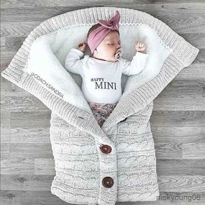 Slaapzakken Winter Warm Baby Deken Dikker Polar Fleece Baby Voor Pasgeboren Beddengoed Inbakeren Wrap Envelop R230614