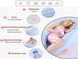 Almohada de apoyo para dormir para mujeres embarazadas, funda de almohada de algodón puro, Protector de maternidad en forma de U, Sleeper1Pillow4825350