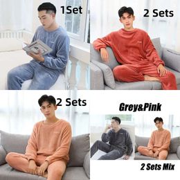 Sleepwear SUO Chao S8XL Autumn Winter Fleece Pamas Juego para mujeres y hombres de madrugada para hombres Pajamas Camisco 231129