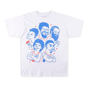 Camiseta de manga corta con estampado divertido, camisetas de alta calidad, camisetas blancas de gran tamaño de Hip Hop, camisetas de algodón