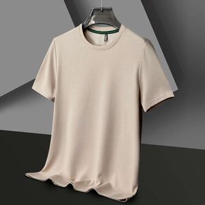 Sheeved heren korte kleine wafel t-shirt jeugd fundamentele solide kleur veelzijdig zomerbasis shirt voor mannen