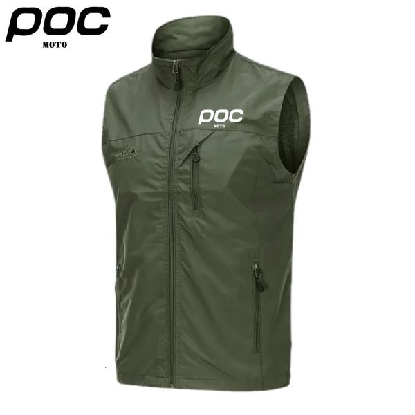 Veste de cyclisme imperméable sans manches hommes MOTO POC VTT Gilet vêtements de vélo vêtements de course de vélo de route manteau de Moto Gilet Ciclism 240123